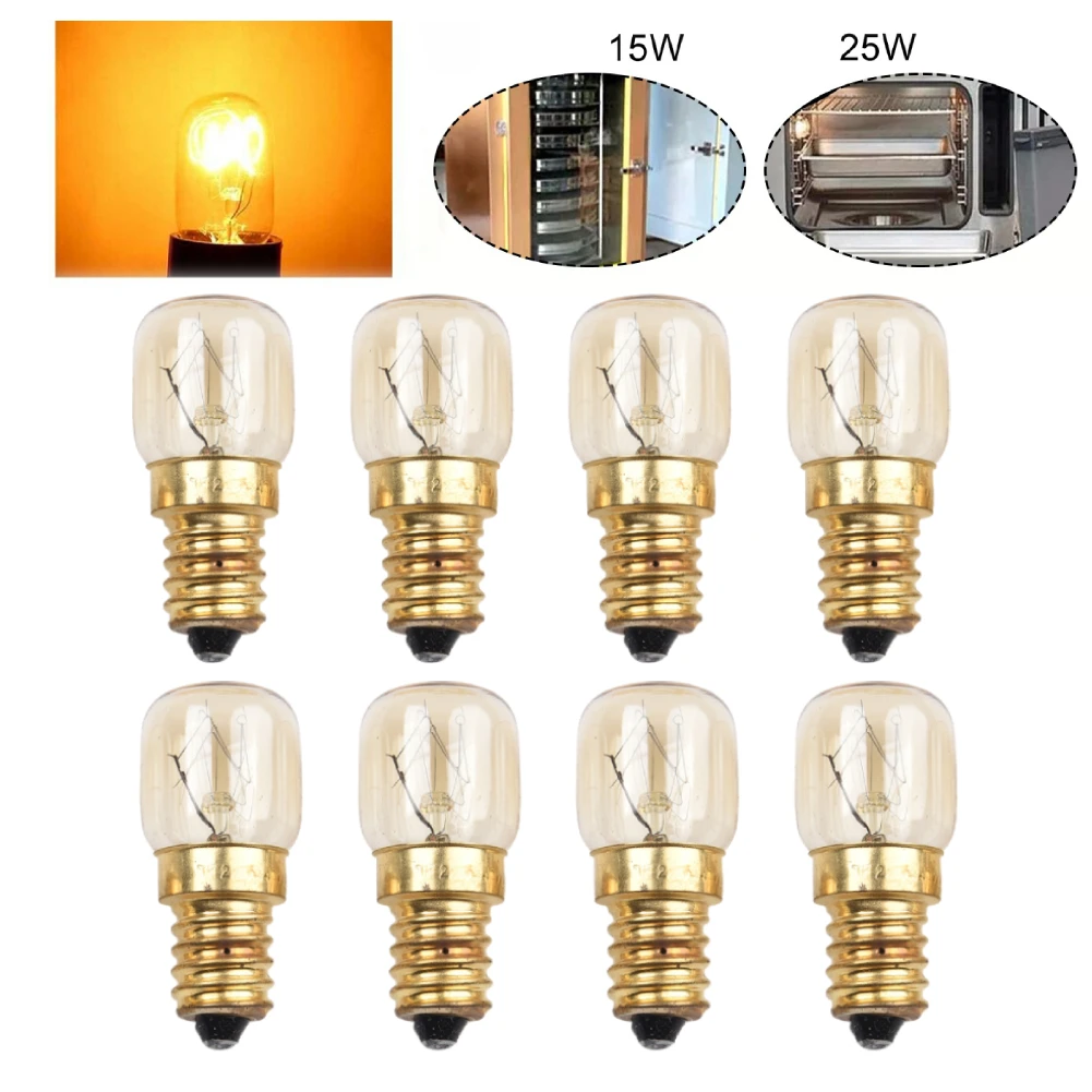 4PCS 15W 25W Salt Lamp Globe Bulb 220-240V E14 Oven Light Bulb Replacement For Chandeliers Wall Sconces Refrigerators Microwaves