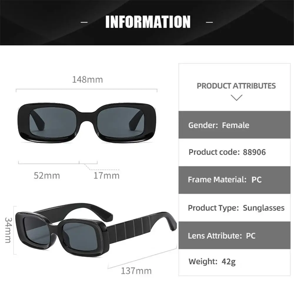 Retro Square Sunglasses Men Women Clear Blue Sun Glasses Vintage Shades Square Sun Glasses UV400 Eyewear