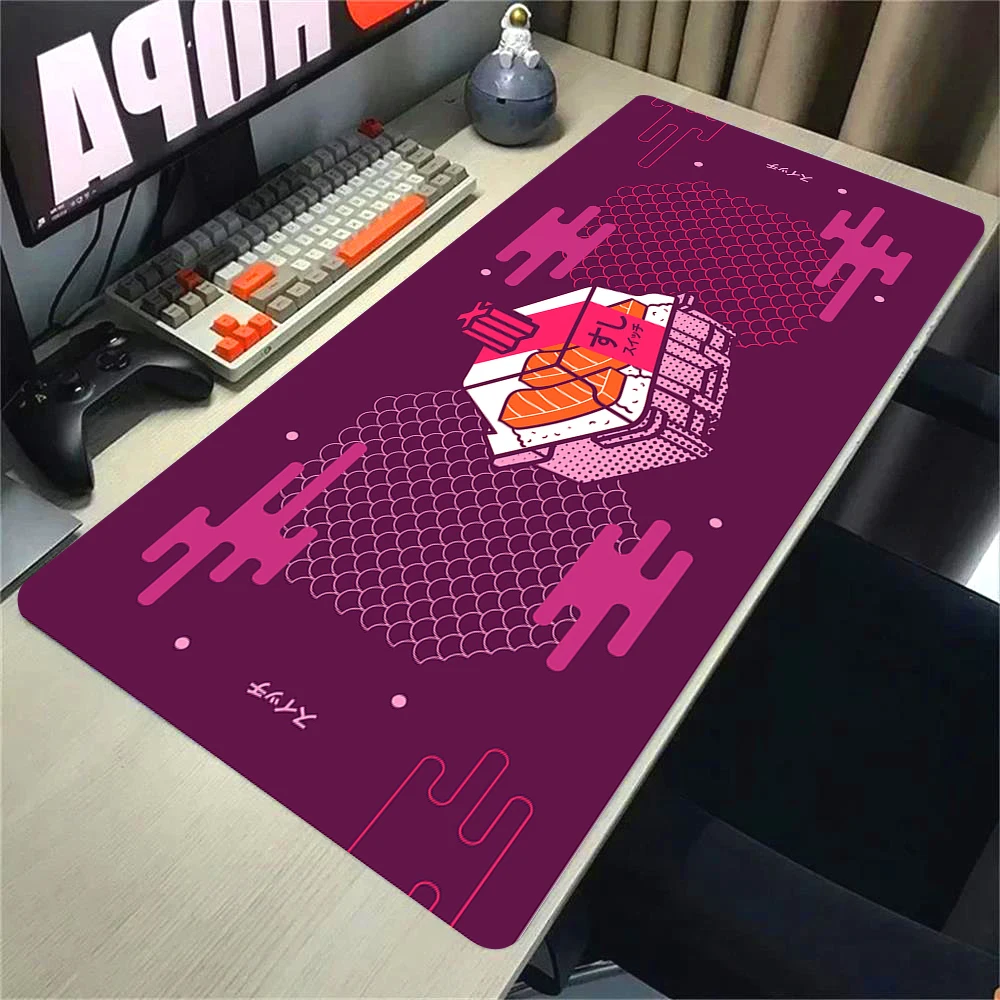 Rubber Mouse Pad Xxl Japanese  Sushi Suitchi Table Mats Big Carpet XXL Pc Computer Accessories Mousepad Gaming Mat DropShipping