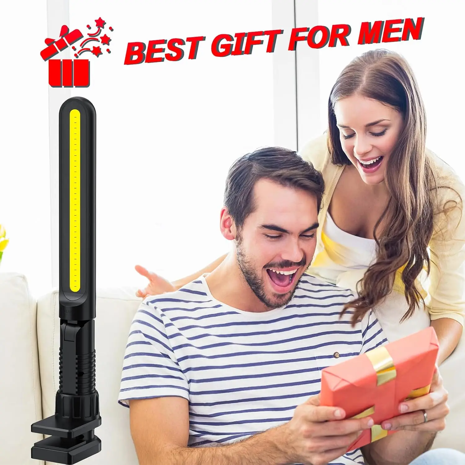 Rechargeable Mechanic Work Light, Portable Magnetic LED Bar, Underhood Light for Repairing