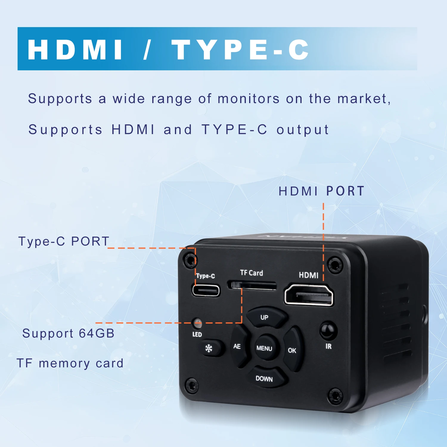 Цифровой промышленный микроскоп Sony imx678, камера-микроскоп 4K UHD 1/1, 8 дюймов с датчиком, HDMI и USB-выходом, камера с C-образным креплением, Шесть различных ценовых диапазонов микроскопических камер на выбор