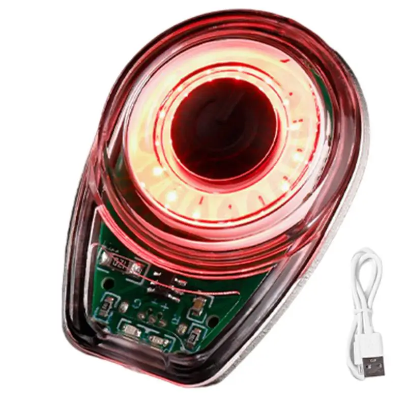 

Smart Cycling Tail Light USB Rechargeable Cycling Tail Light Cycling Safety Brake Light IPX6 WaterResistant Bright Rear Safety