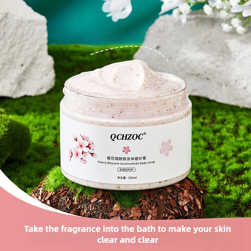 

Sakura Body Scrub with Niacinamide - Deep Cleansing, Brightening, Moisturizing Ice Cream Texture