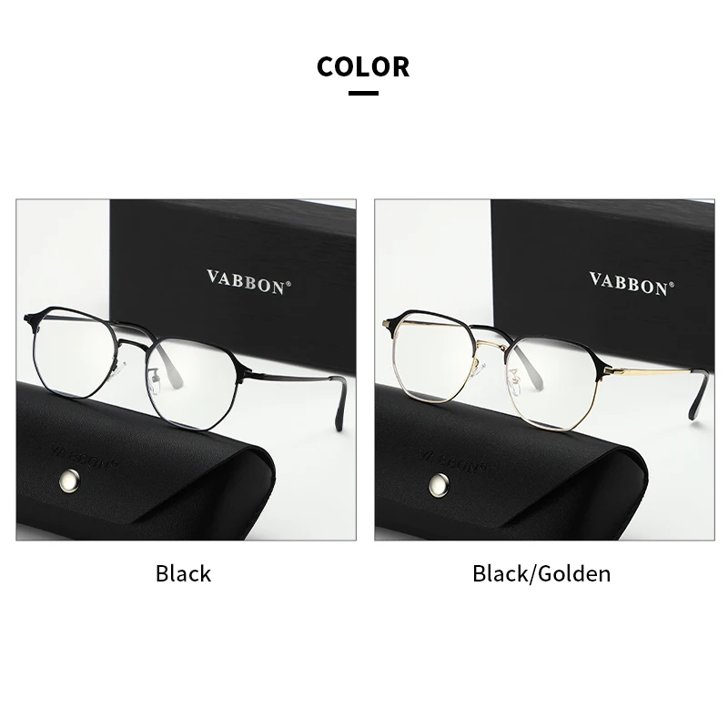 نظارات Vabbon الجديدة للرجال كاجوال للأعمال مضادة للضوء الأزرق بإطار رفيع فاخر وخفيف الوزن ومريح وعصري للقيادة بدون وصفة طبية، هدية مميزة 9191