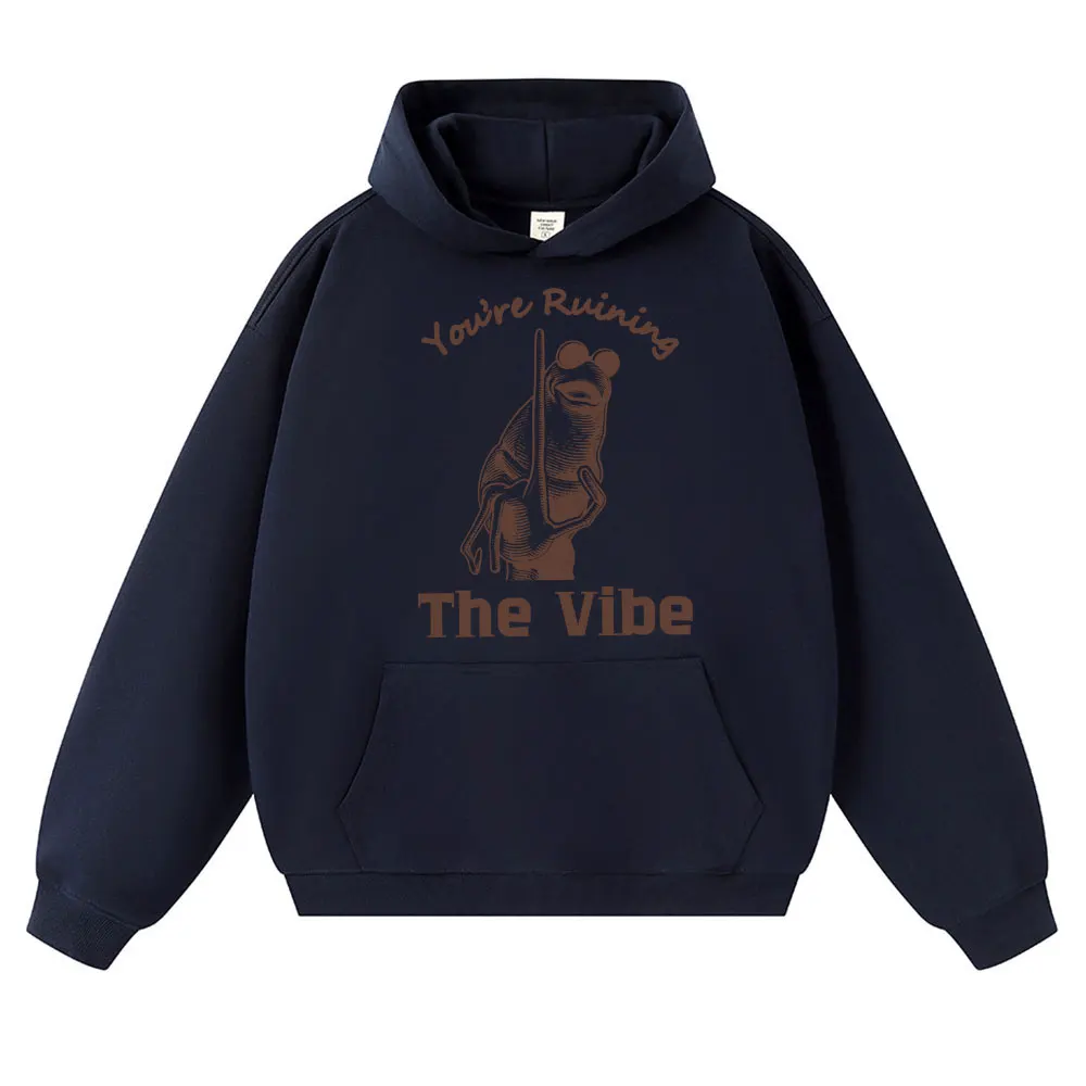 مضحك ماركوس دودة ميمي هوديس أنت تدمير فيبي الفكاهة الجرافيك البلوز الرجال النساء الصوف المتضخم عارضة البلوز