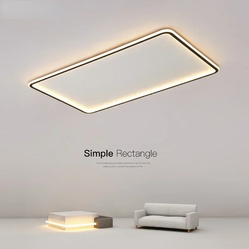 

Modern Chandelier Led Lights Simple Lighting For Living Bedroom Study Room White Black Indoor Lamps Fixtures Dimmable AC90-260V