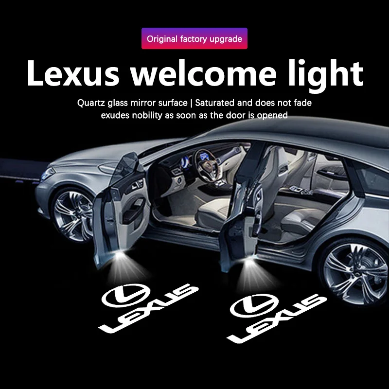 Светодиодная лампа приветствия двери автомобиля с логотипом лазерного проектора Lexus ES250 ES300 ES350 RX300 LX450 LX470 LX570 RCF RC350 ES RX GX