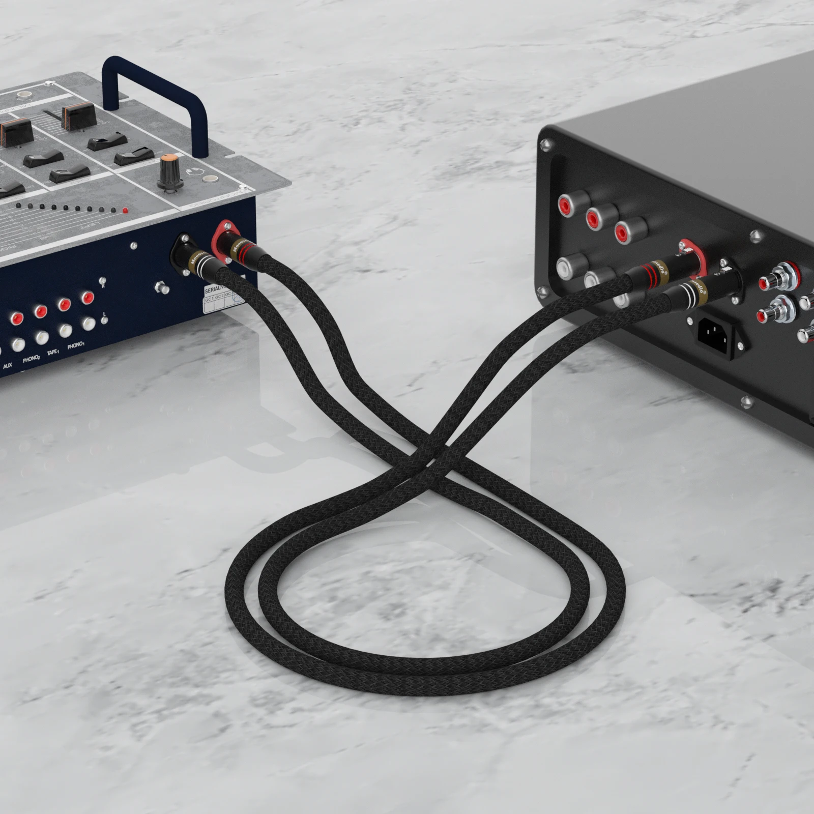Monosaudio 17AWG Audiophiles XLR Symmetrisches Audiokabel OFC Kupfer Versilbert 2XLR Buchse Signalkabel für Mikrofon – Detail 5