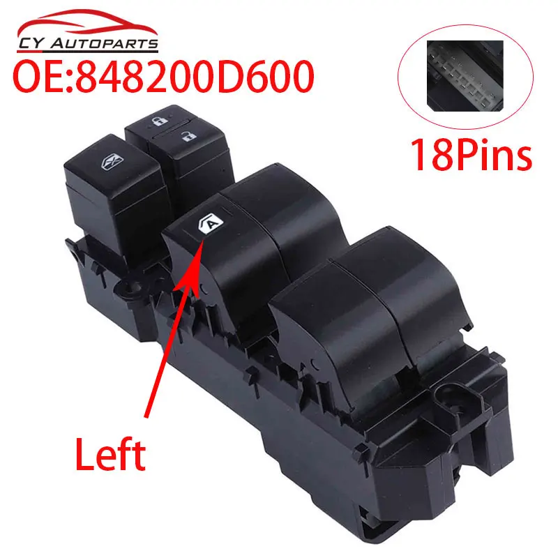 New Front Left Power Window Switch For Toyota Hilux 848200D600 84820-0D600 84820-0D650 848200D650 84040-0D600 840400D600