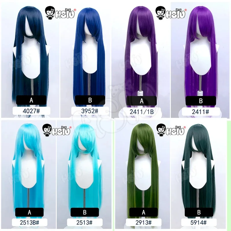 

CyHSIU 100Cm Long Staight Cosplay Wig Heat Resistant Synthetic Hair Anime Party wigs 42 color Colourful Give away brand wig net