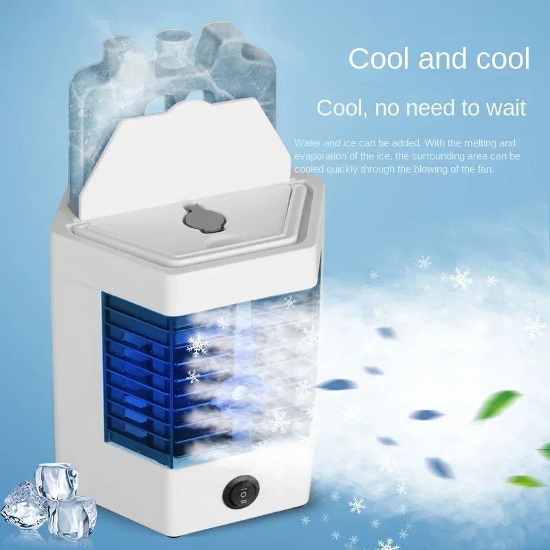 5th Generation Desktop Air Cooler, Spray Humidification and Cooling Air Cooler, Portable and Compact Electric Fan
