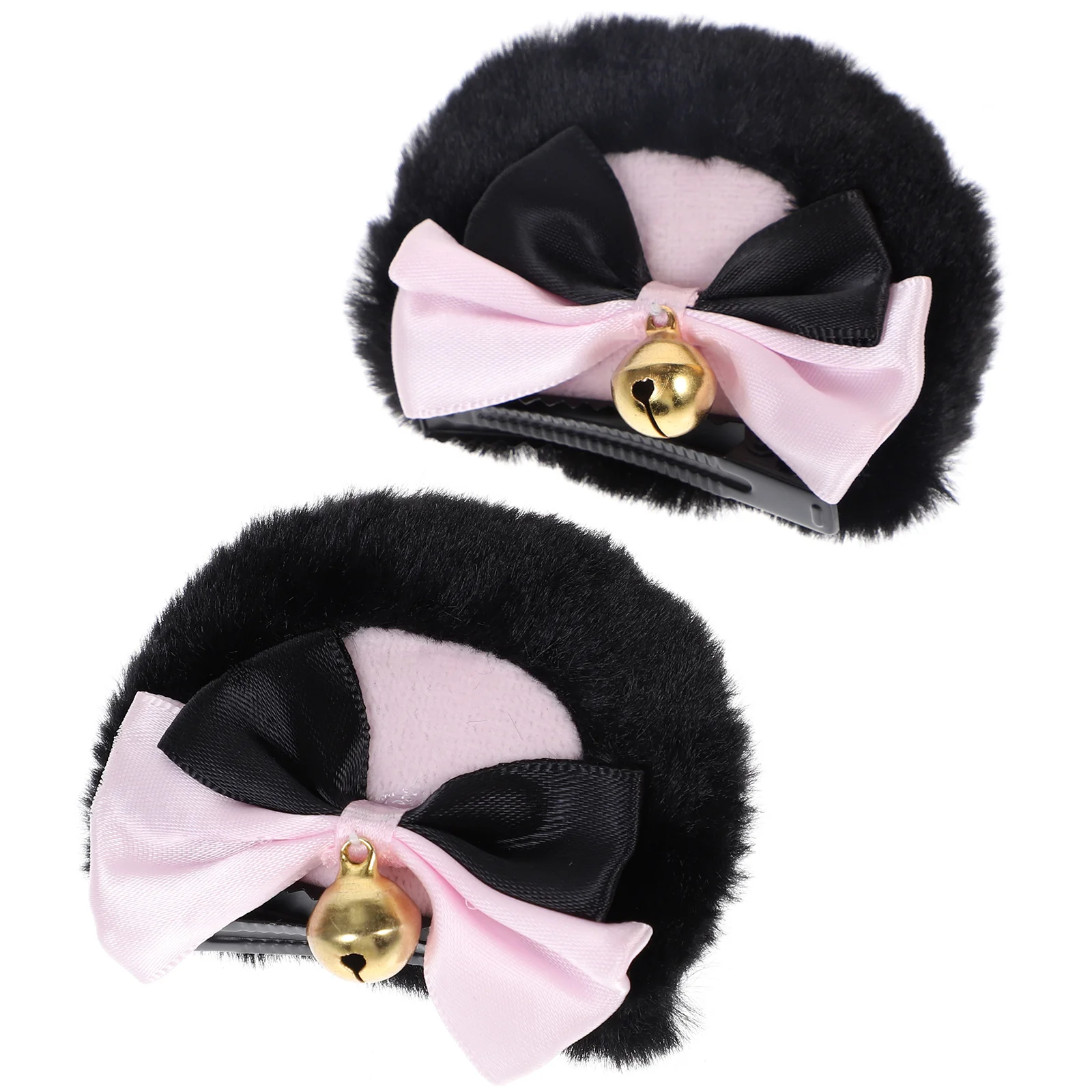 

10PCS Bear Ears Clip on Hair Clips Double Bow Barrettes for Women Girls Headband Accessories Kawaii Bow Decor for Wedding