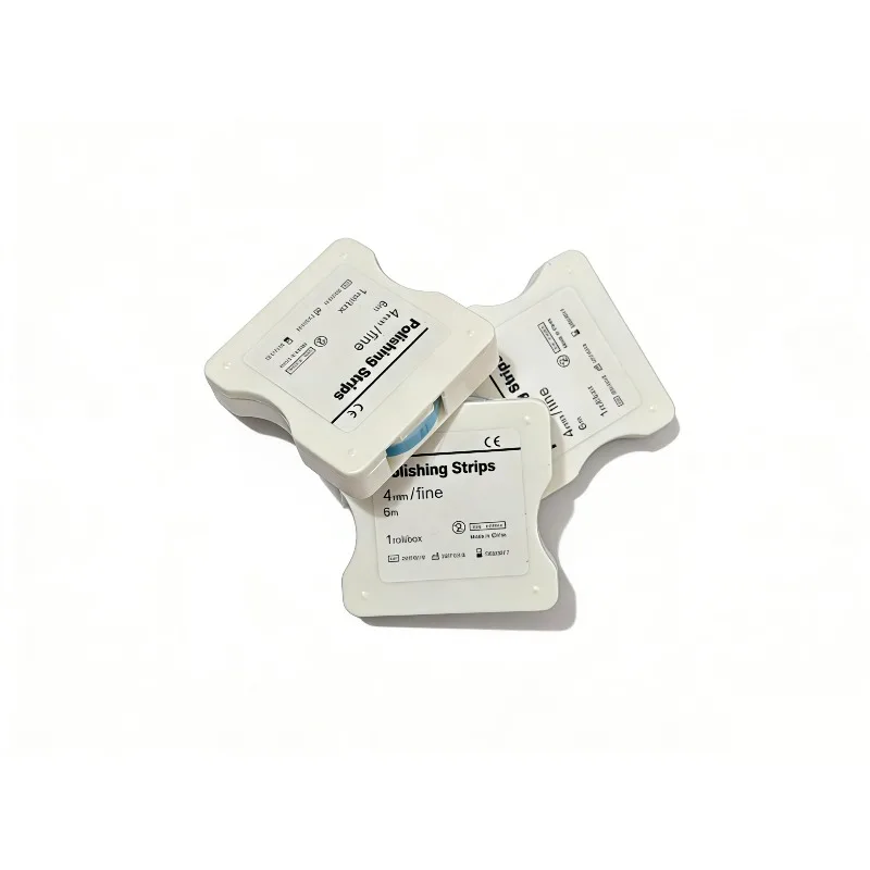 Dental Color Roll Type Proximal Polishing Strips with 4mm Fine Sand Abrasive Strips for Orthodontic Proximal Enamel Removal