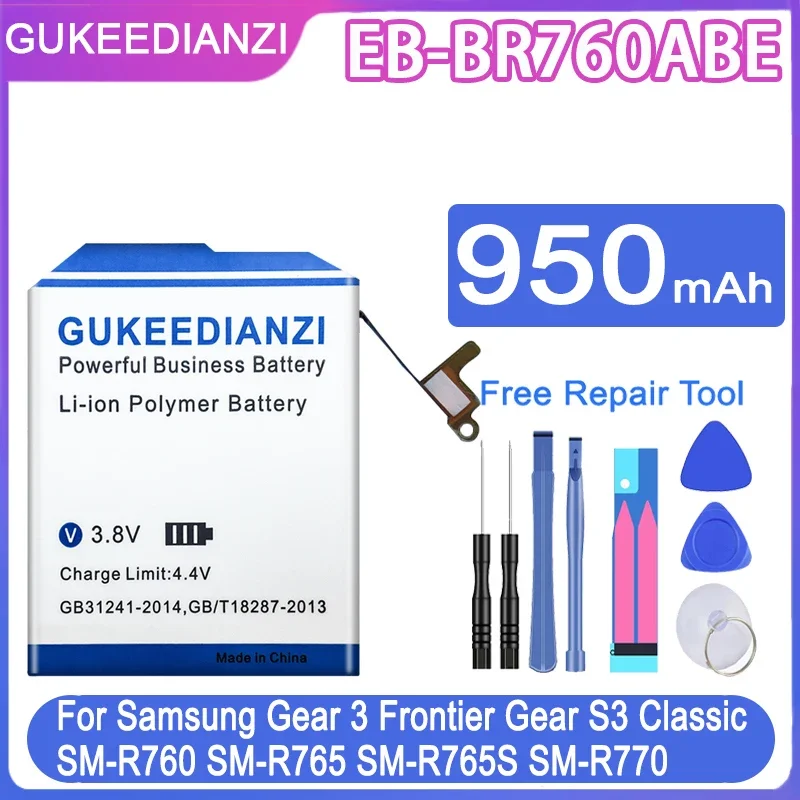 

GUKEEDIANZI Battery EB-BR760ABE 950mAh For Samsung Gear S3 Frontier/S3 Classic EB-BR760A SM-R760 SM-R770 SM-R765 SM-R765S