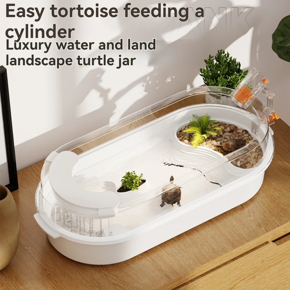 BG desktop turtle breeding tank, dedicated ecological turtle tank, plastic turtle basin, household living room small cycle