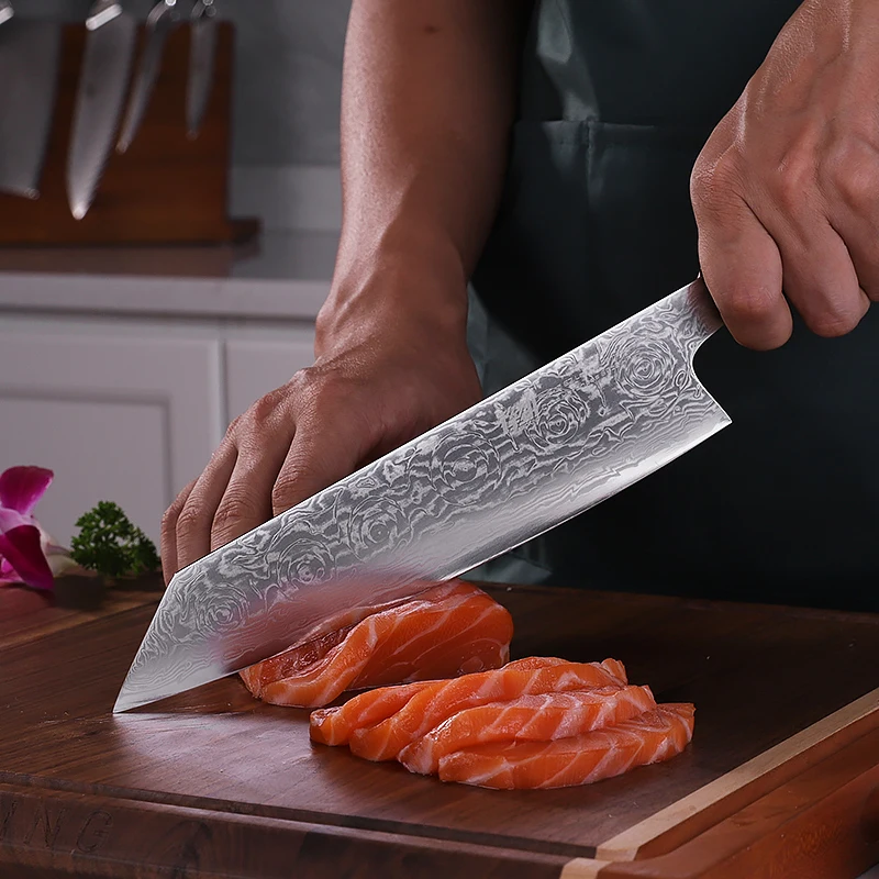 FINDKING Black Rose Series AUS 10 Damascus Steel Knife Set Exquisite Gift 7 PCS Kiritsuke Santoku Nakiri Chef Kitchen Knife Sets