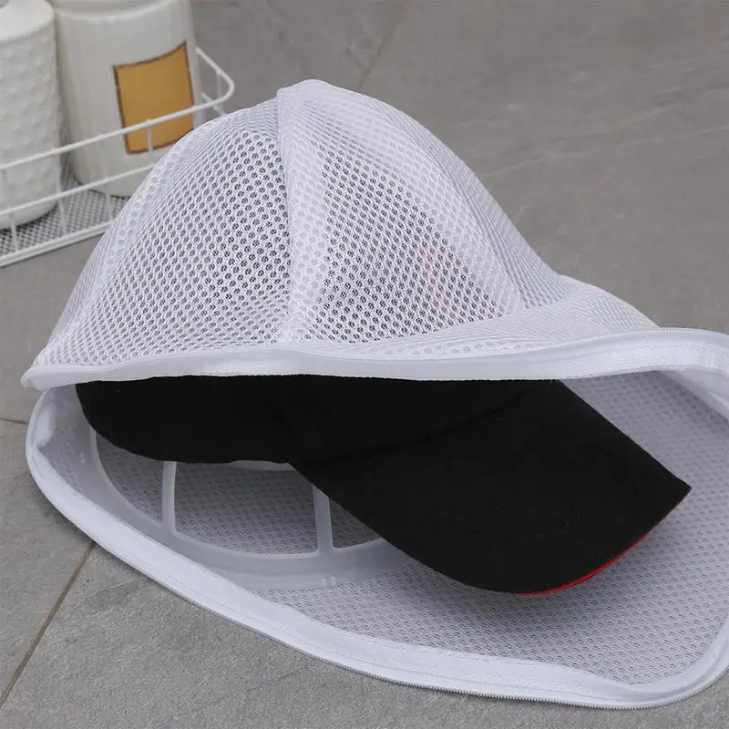 Washing Machine Hat Wash Protector Baseball Cap Cleaner Laundry Bag Washing Machine Mesh Bag Household Cleaning Supplies