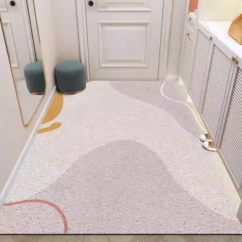 Washable Custom PVC Door Mat Non-Slip Dirt Resistant Extra Large Entrance Rug for Hallway Home Decor