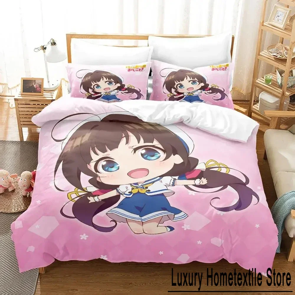 Anime Ryuos Work is Never Ai Bedding Set Boys Girls Twin Queen Size Duvet Cover Pillowcase Bed Kids Adult Home Textileextile