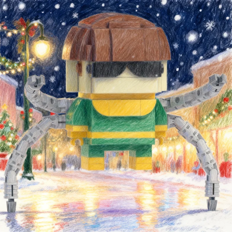 153pcs MOC Dr. Octopus Spider BrickHeadz Model Building Blocks Christmas Gift Toy Education DIY Collection 3D Creative Birthday