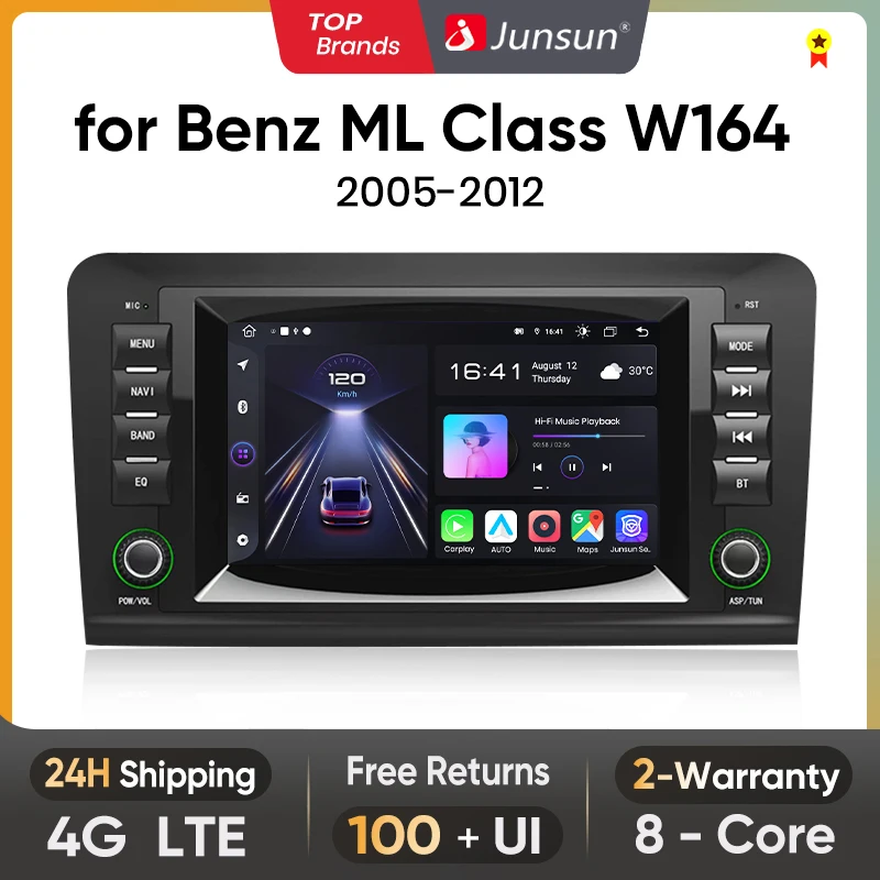 Junsun Carplay Radio for Mercedes Benz M-Class W164 GL-Class X164 ML GL Car Multimedia RDS DSP GPS Navigation 2din DVD autoradio