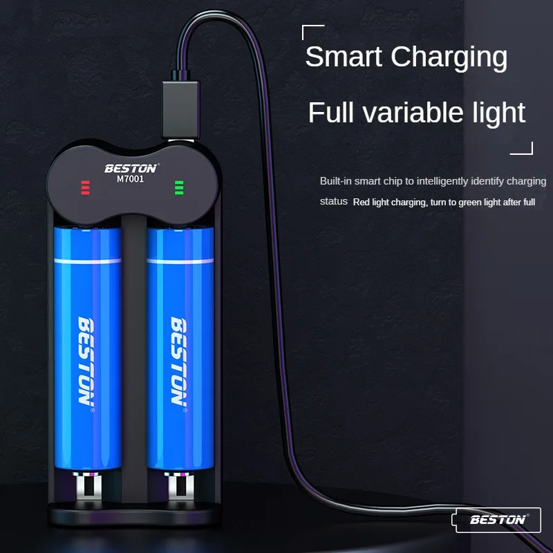 Universal 18650 Battery Charger 3.7V 2 Slots Smart Charging Fast Charge 18650 Li-ion Rechargeable Lithium Battery Charger