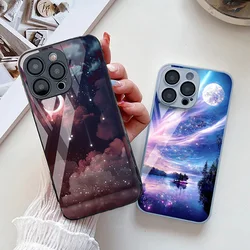 Starry Tempered Glass Cases for Samsung A53 A54 A52 5G A14 A13 A33 A12 A13 A32 A34 A51 S24 S22 Ultra S23 Plus S20 S21 FE A22 A25