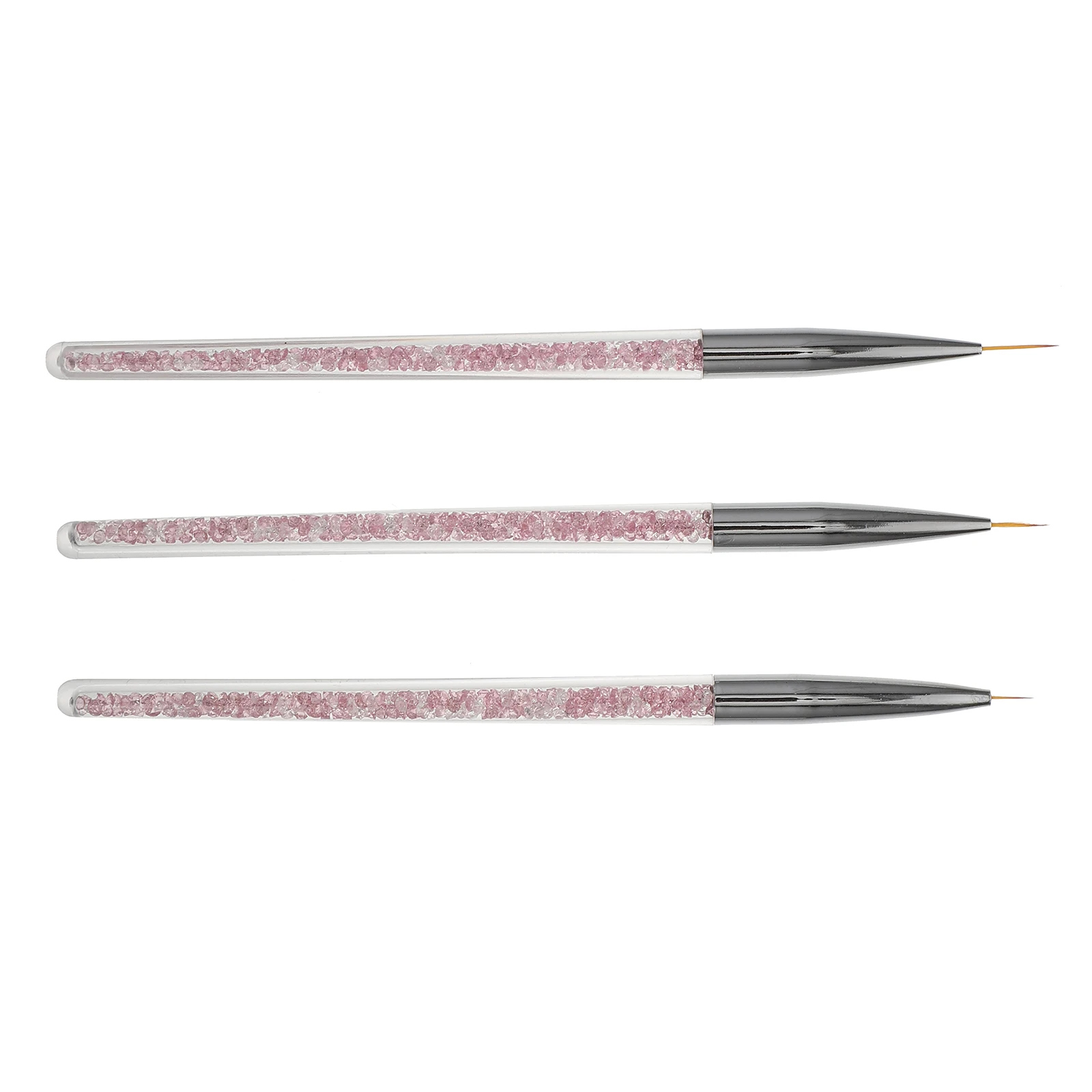 

3pcs Line Brushes Nail Line Brushes Manicure Drawing Pens Dual-ended Tools Gel Durable Nylon Professional Home Salon Use