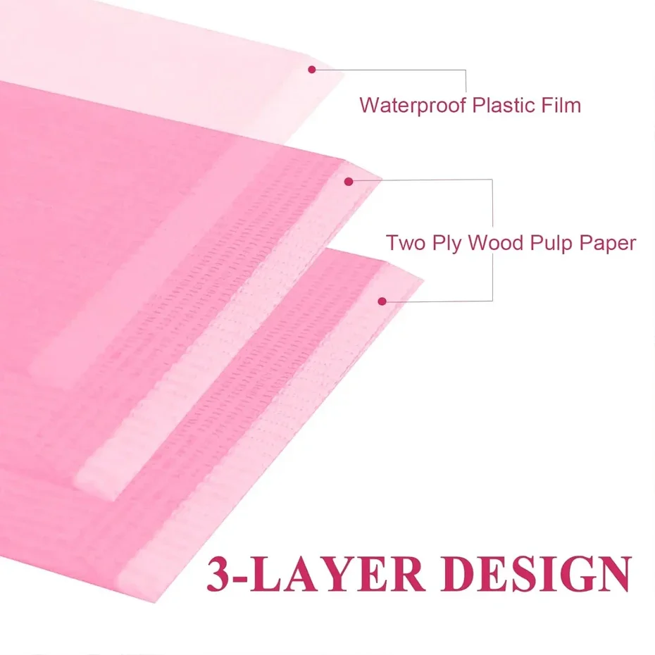 20 unids/lote, tapete de mesa rosa para decoración de uñas, almohadilla limpia desechable para tatuajes para uñas, manteles impermeables, herramientas de manicura, accesorios para tatuajes