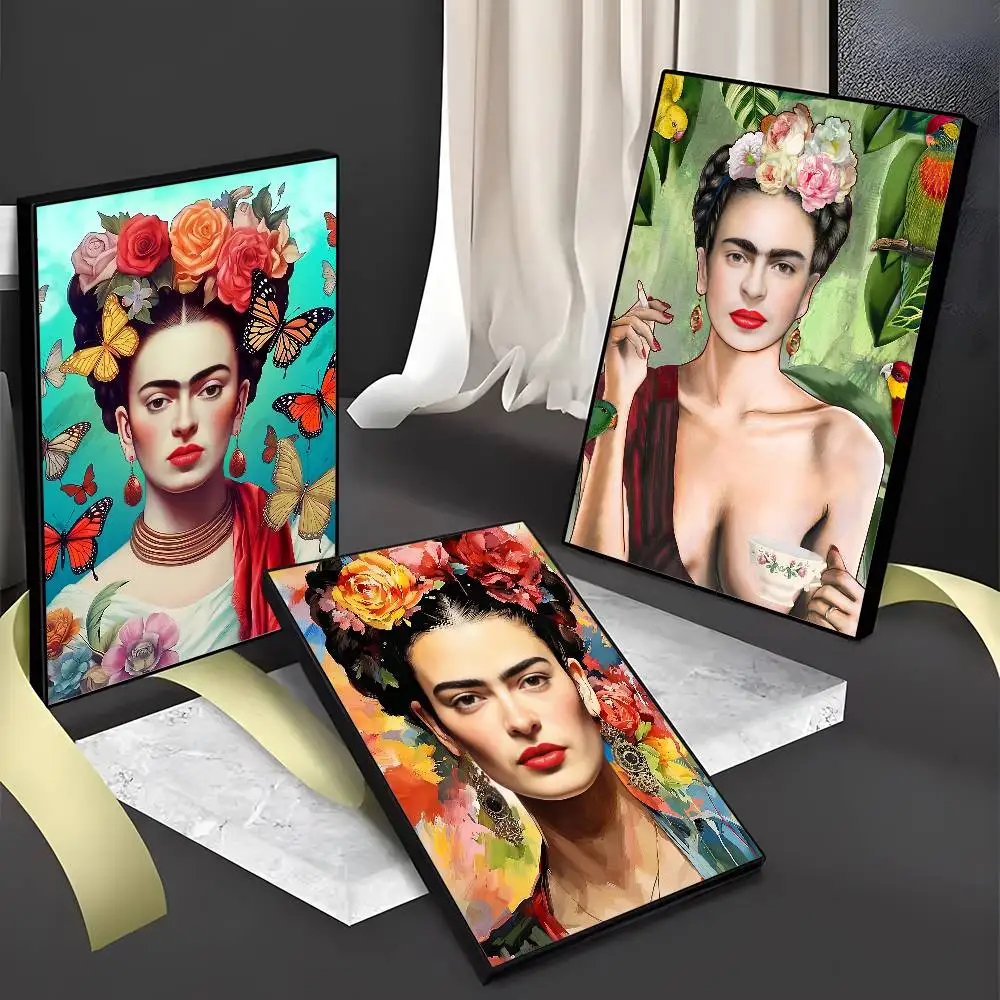 Vintage Artist F-Frida K-Kahlo Poster Room Wall Art Painting Sticker For Home Decoration Bedroom Bar Picture Decor