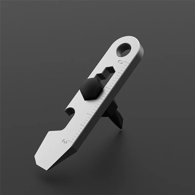 F-T 8 In 1 미니 TC4 티타늄 합금 크로우 바 병따개 졸업 스케일 EDC 야외 도구 다기능 캠핑 장비