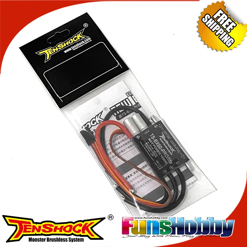 NEW Tenshock BX60 Pro/LITE Light version 60A ESC Marine Brushless Waterproof Electronic Speed Controller ESC WITH BEC