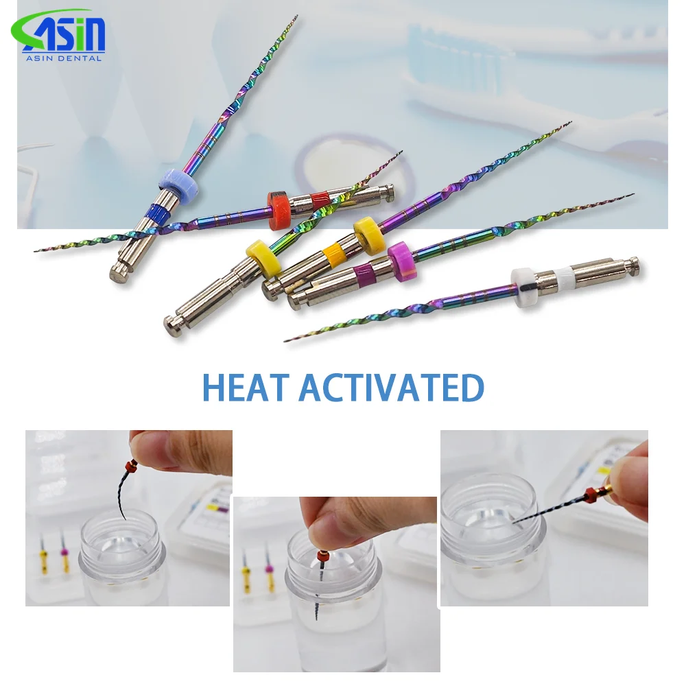 Rainbow Series 6pcs/pack Dental Endo Gold Files X-Pro Large NITI Taper Rotary Endodontic File SX S1 F1 F2 F3 21MM 25MM 31MM
