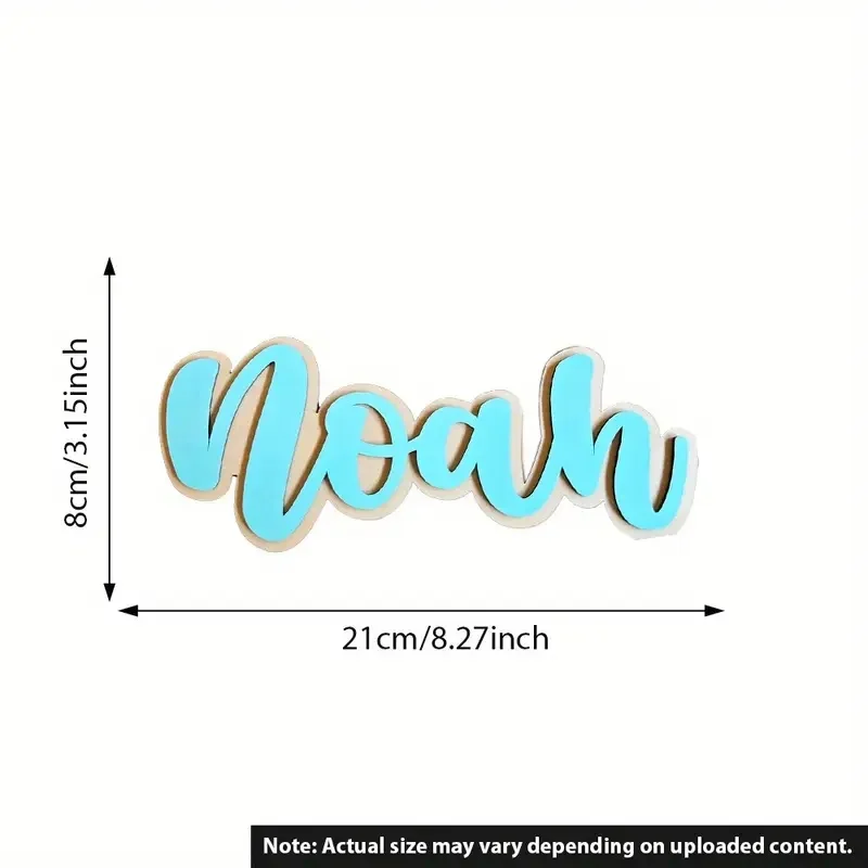 A double-layer letter customized surname nameplate, wooden personalized nameplate, door according, easy installation,
