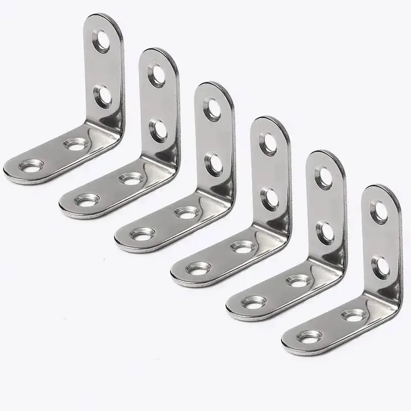 10PCS 90 Degree Angle Corner Brackets Stainless Steel Corner Brace Fastener Wall Brackets Hanger for Shelves,Table,Chair image 2
