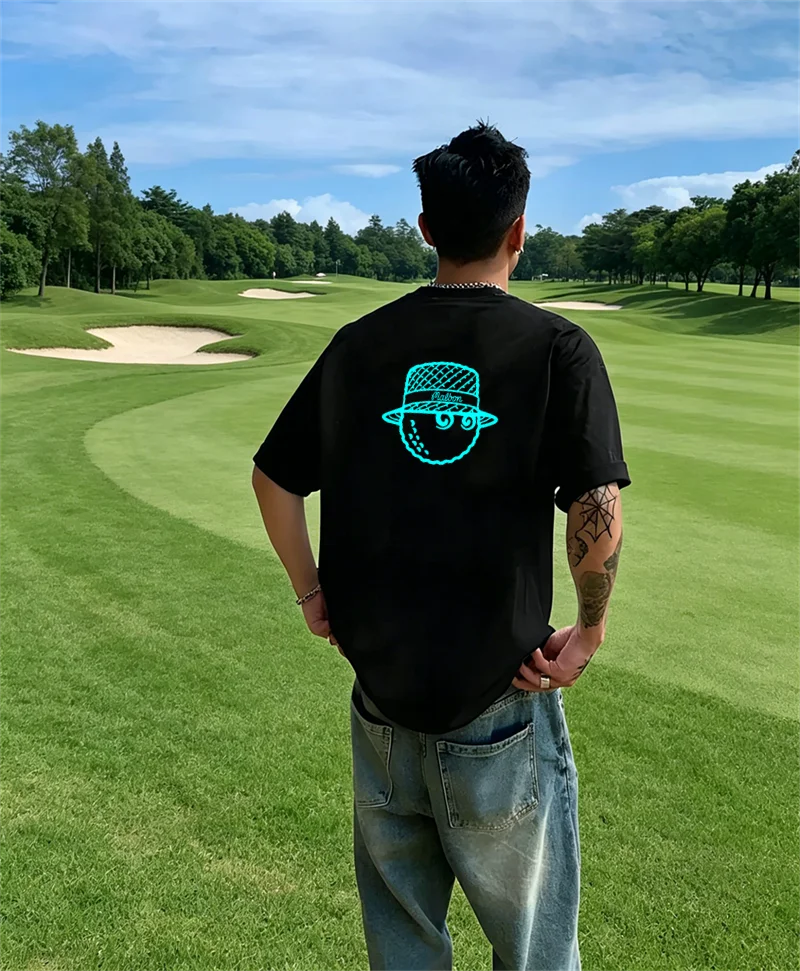 新しい 2026 韓国高級ゴルフグラフィックプリント Tシャ - Golf Equipment Korea のレビューと価格