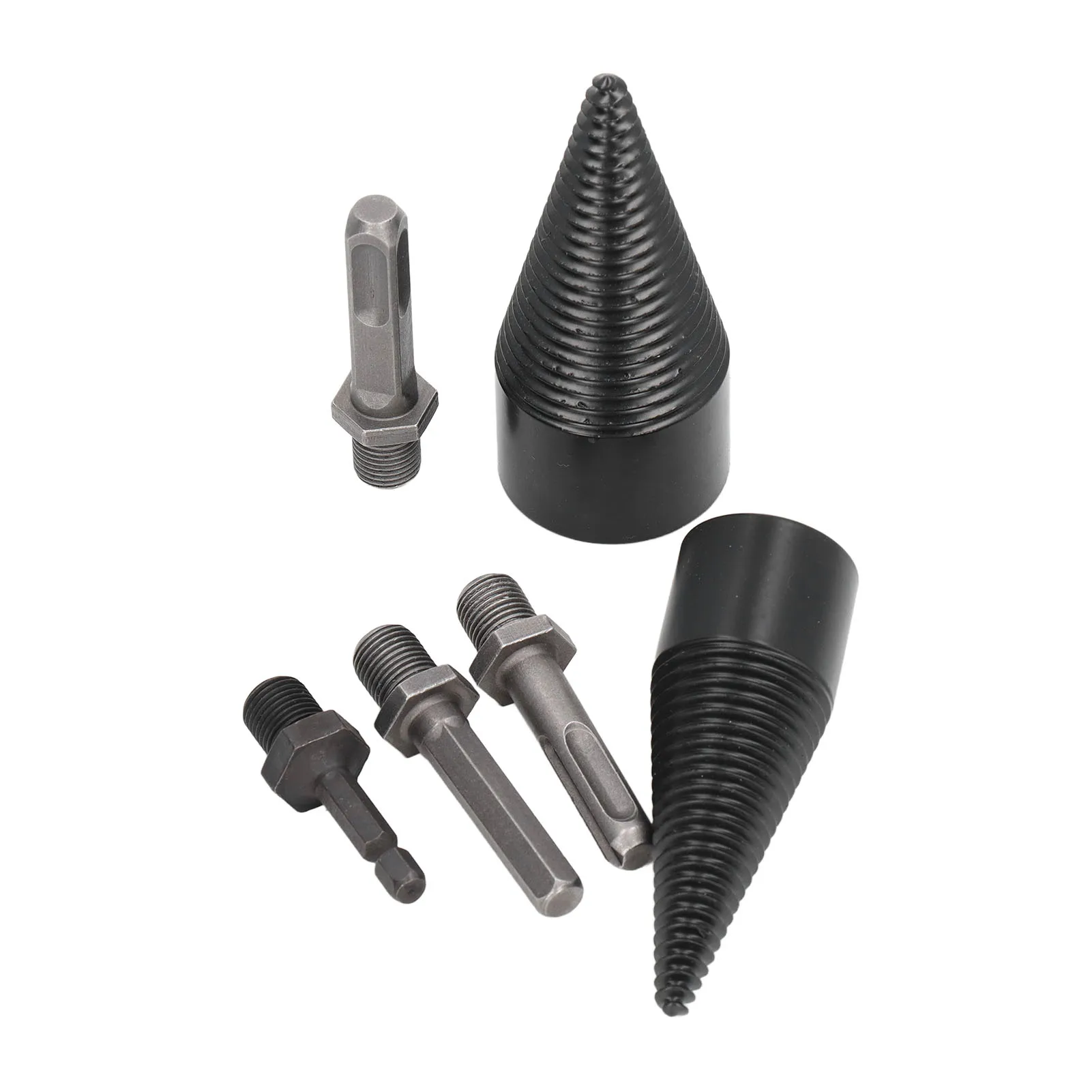 Broca divisora de madeira para acampar, cone de divisão destacável, resistente, 4 alças, 32mm, 42mm, 6 pcs