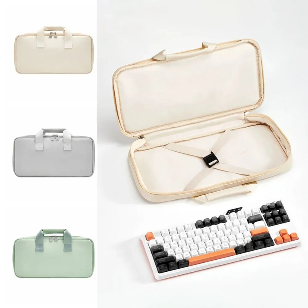 

Сумка для хранения механической клавиатуры с 65/75/87/98 клавиш, защитная сумка для клавиатуры большой емкости из искусственной кожи, водонепроницаемая утолщенная ткань
