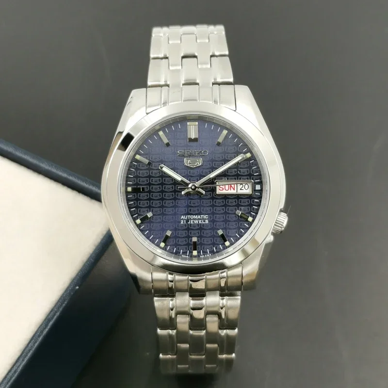 ساعة سيكو الأوتوماتيكية ذات الحركة الميكانيكية ذات الإصدار المحدود بحزام من الفولاذ المقاوم للصدأ كاجوال عصرية للرجال بتقويم متعدد الوظائف