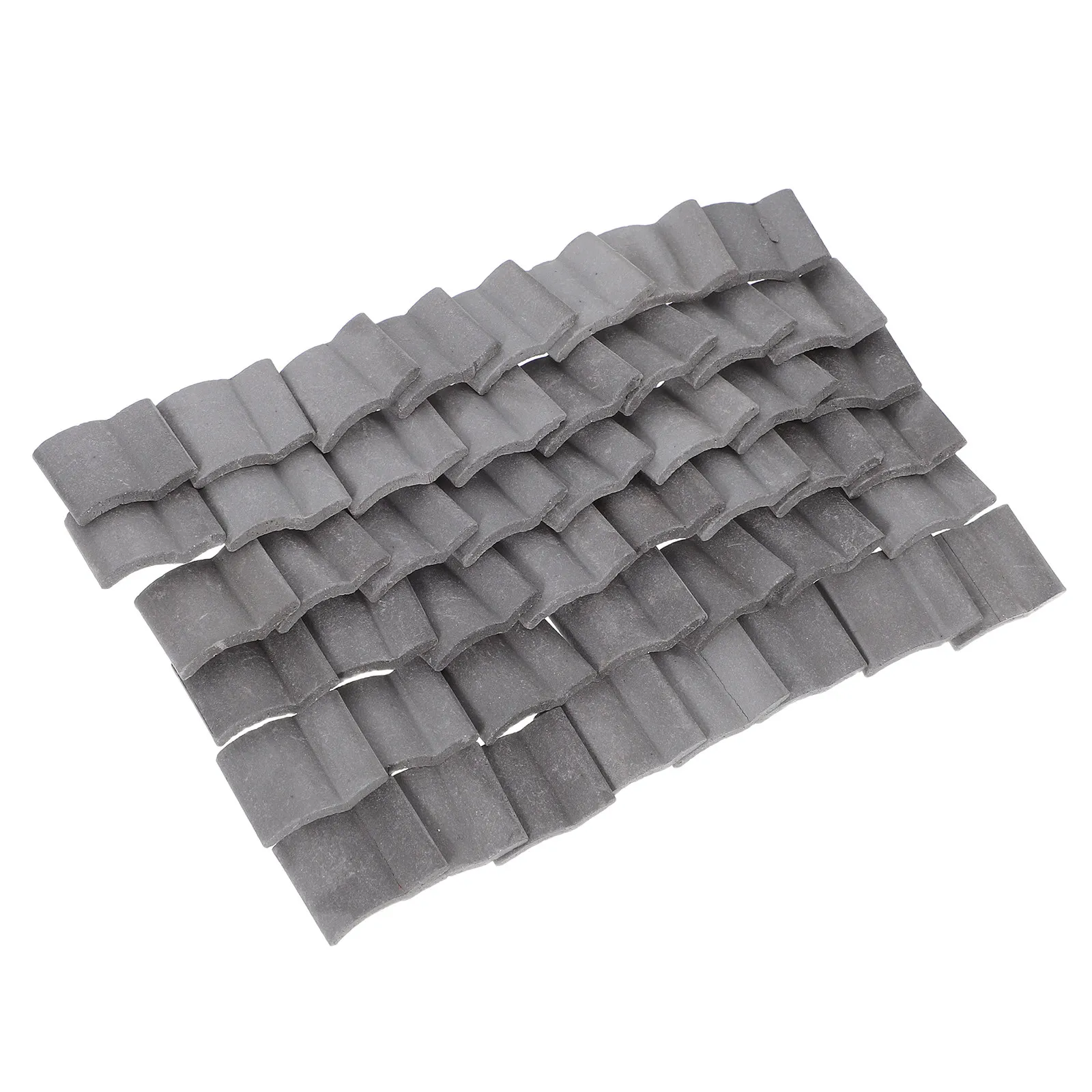 

50Pcs Lifelike Miniature Roof Tiles for DIY Micro Landscape Sand Table Decor Dollhouse Roofing Craft Projects Mini Construction