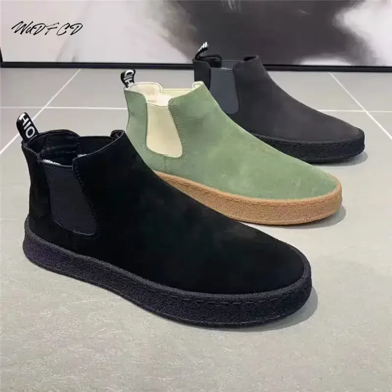 High Top Sneakers Mens Designer Winter Plush Warm Snow Boots Fashion Casual Microfiber Leather Height Increased Platform Boots