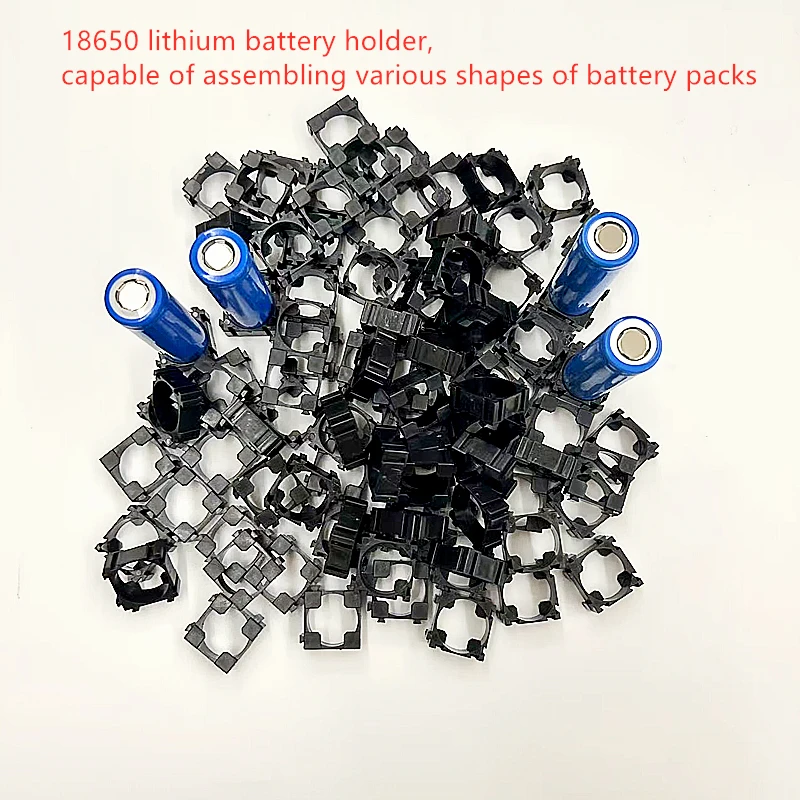 

18650 Lithium Battery Holder Cylindrical Anti Vibration Plastic Battery Pack Bracket Li-ion Battery Spacer Cell Holde 100-400PC