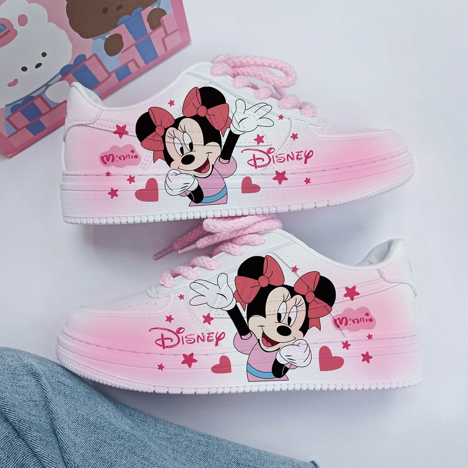 Disney Cartoon Minnie Princess Sapatos, Antiderrapante, Fundo macio, Casual, Esportes, Presente para meninas, Novo, Fofo