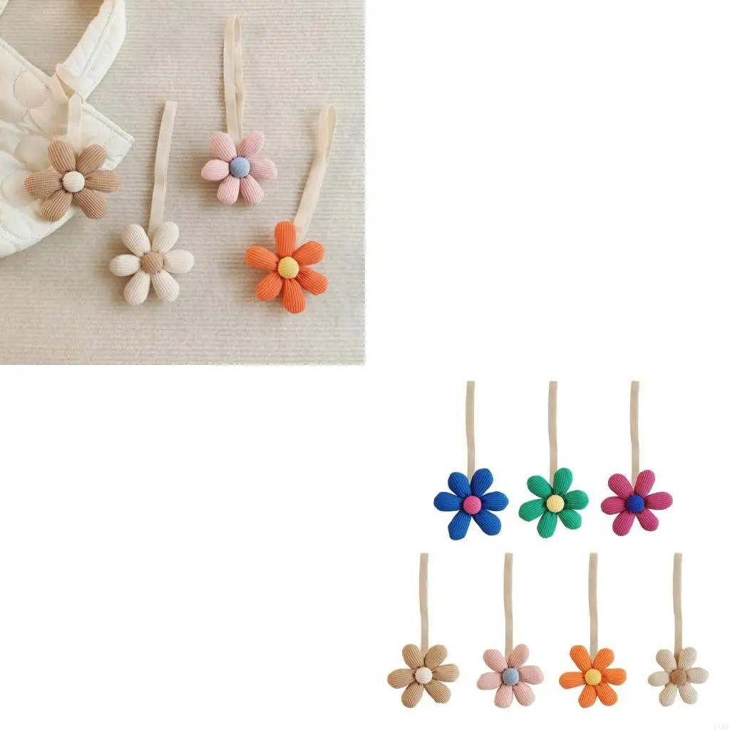 

Portable Pacifier Chain Pendant with Flower Detailing Pacifier Holder Decoration 4XBC