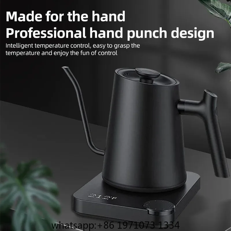 Gooseneck 0.9LTemperature Control Stainless Steel Inner Electric Kettle Quick Heating1200W Electric Kettles for Pour Over Coffee