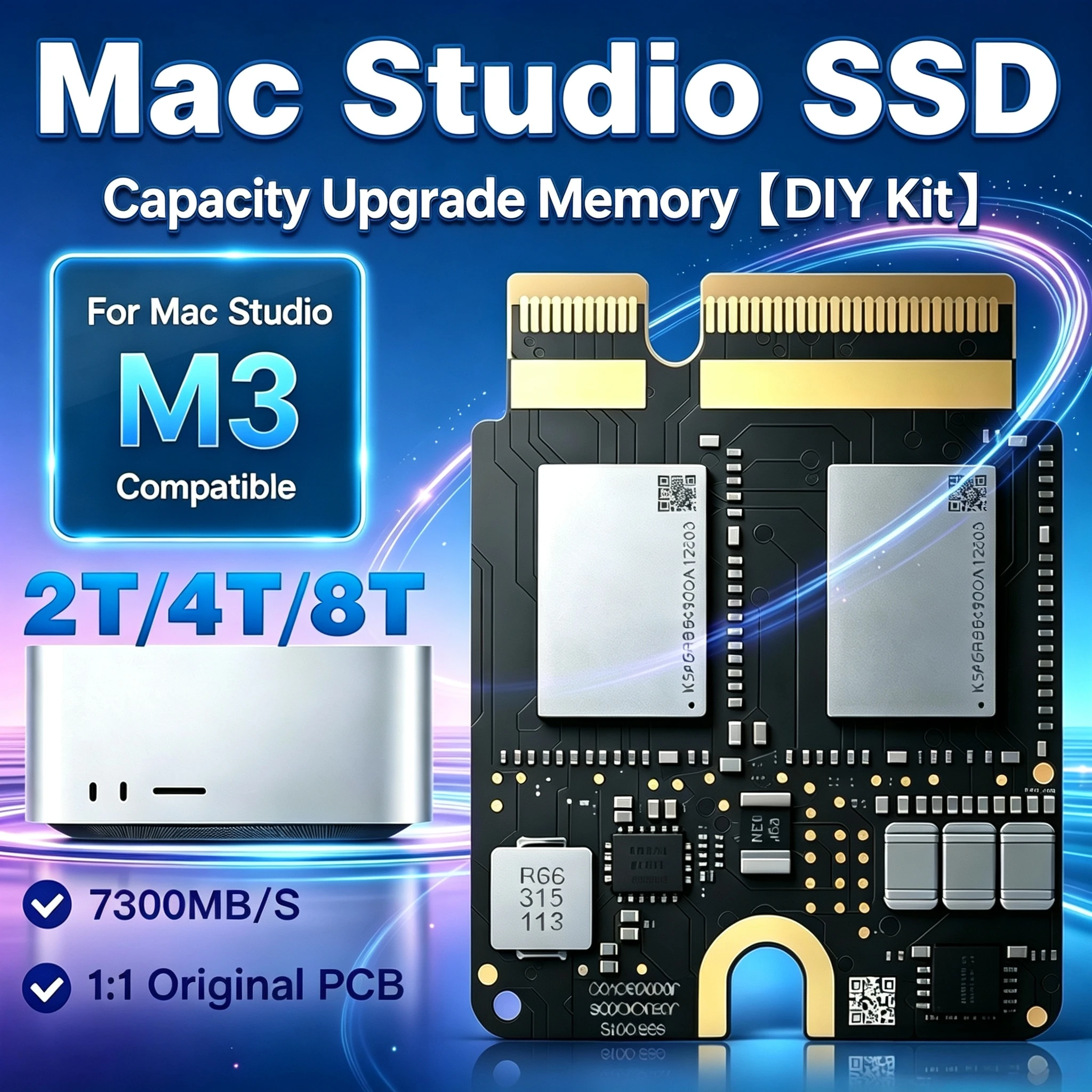 Suitable for Mac Studio M3 Max Ultra SSD Upgrade Kit for Macbook 2TB 4TB 8TB NAND Hard Disk Original PCB Circuit Board Expansion