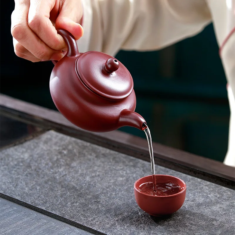 Yixing Teapot Tea Pot filter Xishi Pot Beauties Handmade Purple Clay Teaware customized Gifts Drinkware Set Drink Puer