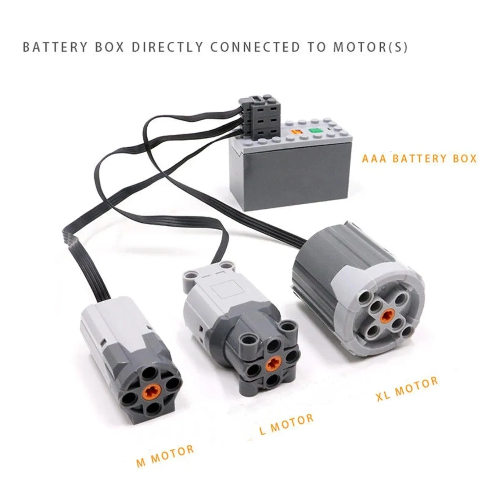 Kit de bloques de construcción electrónicos con micromotor/caja de batería AAA/receptor RC para juguetes STEM DIY