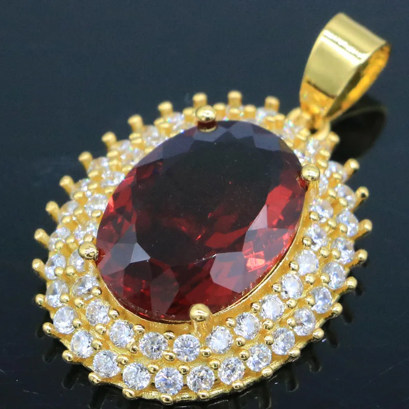 اشتري 4 واحصل على 1 مجانًا 36 × 23 مم يوصي بشدة بالدم الأحمر روبي الأبيض تشيكوسلوفاكيا للسيدات قلادة فضية للمواعدة