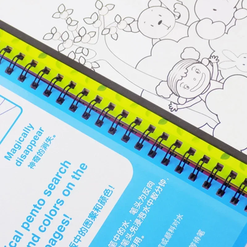 7 tipi di libro da disegno ad acqua magica Libro da colorare per cartoni animati Doodle e penna magica Tavolo da disegno per pittura per giocattoli per bambini Regalo di compleanno